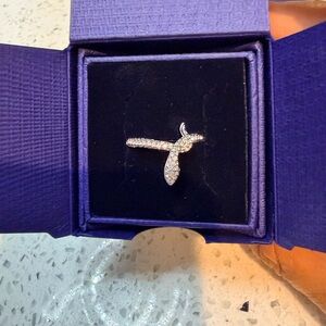 Elegant Silver Swarovski Silver Snake Ring
